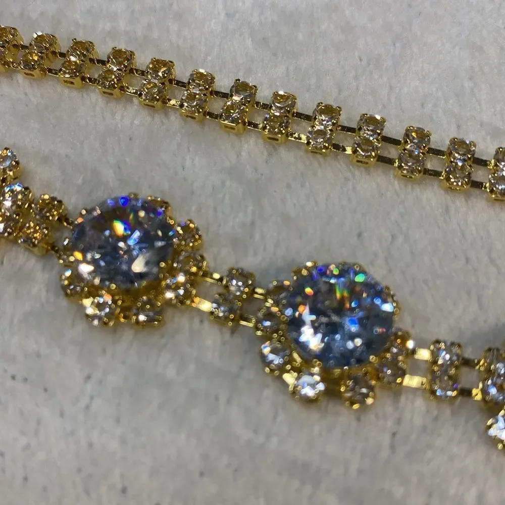 Rhinestone Jewel Fancy Dog Necklace Jewelry Collar